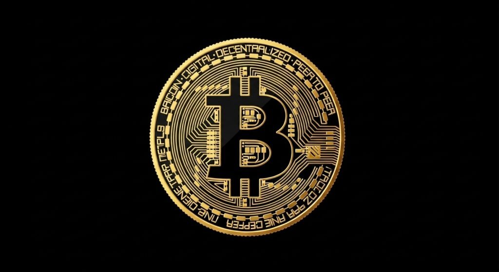 Visual of a Bitcoin coin