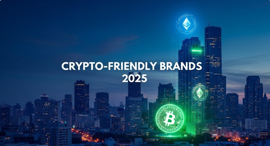 Thumbnail for blog on brands accepting crypto in 2025.