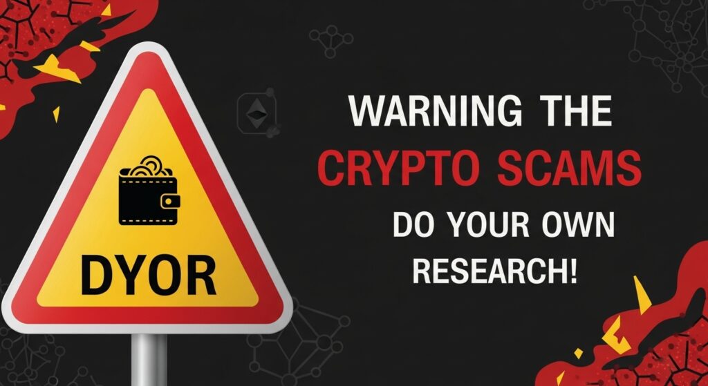 Crypto scam warning sign