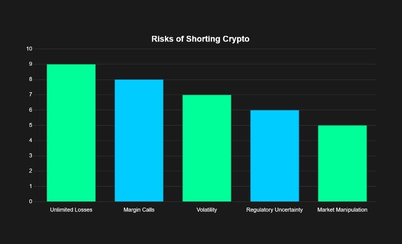 Bar chart showing risks of shorting cryptocurrency.