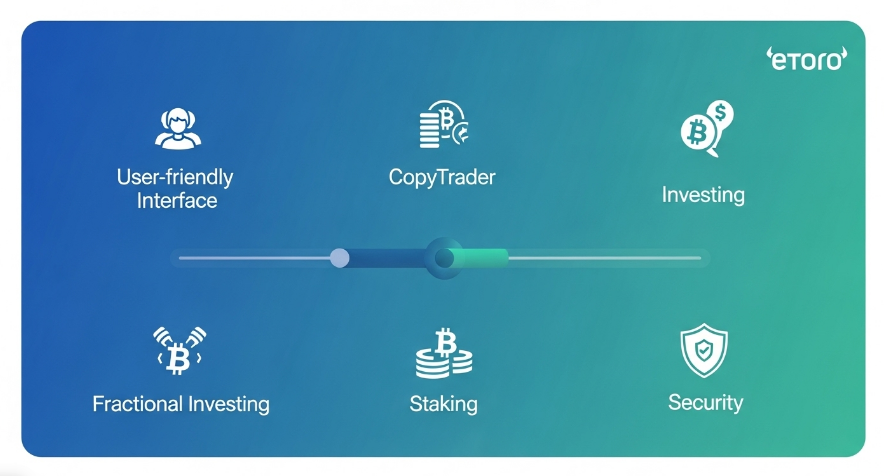eToro Crypto Trading Features Infographic