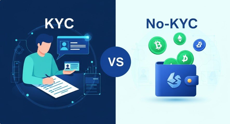 Comparison of KYC and no-KYC crypto exchanges