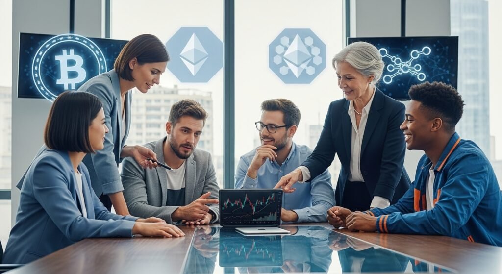 Diverse group of crypto millionaires