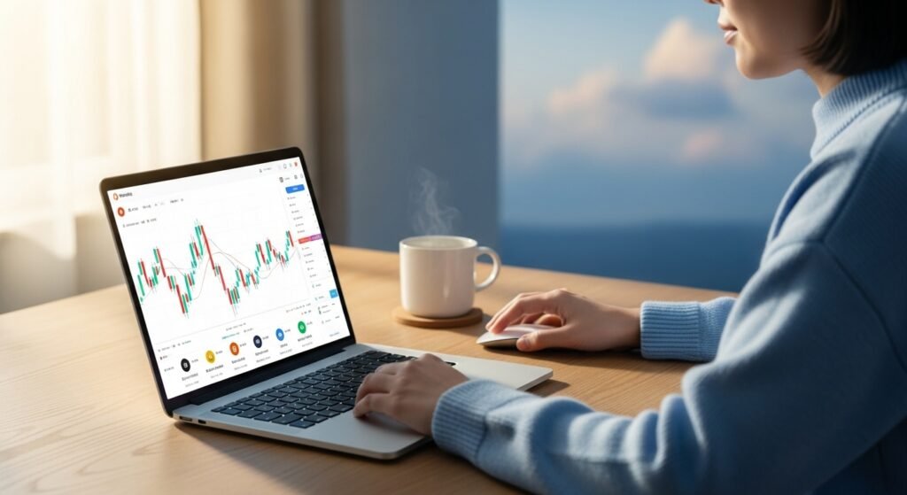 Investor using DCA in crypto market