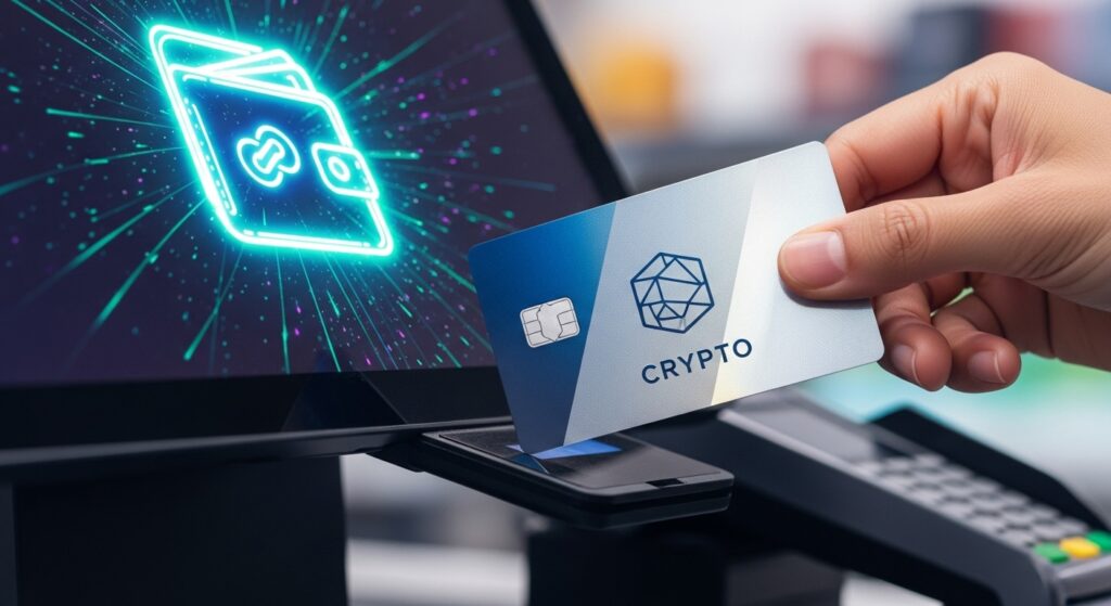 Crypto Debit Card at Store Checkout