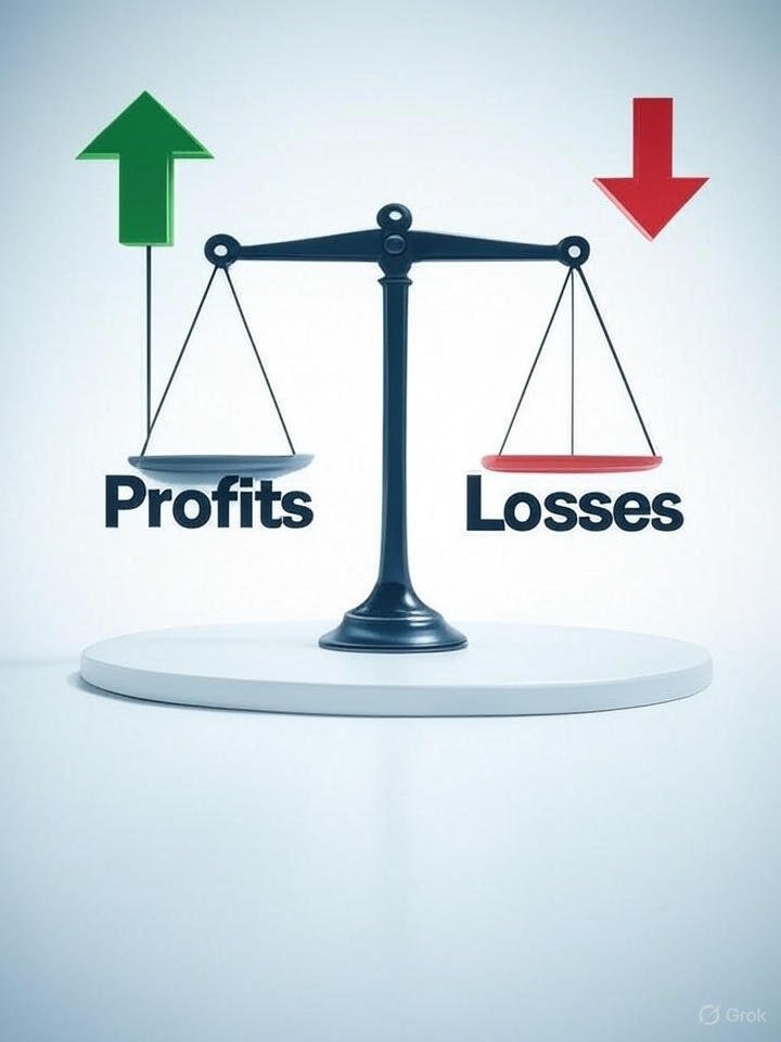  how leverage amplifies both profits and losses in a simple visual format