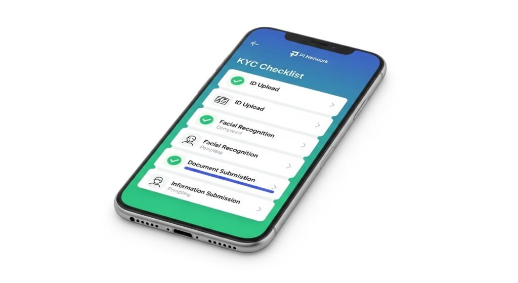 Illustration of Pi Network’s KYC verification steps
