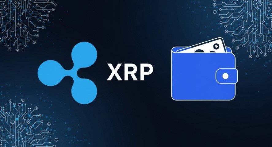 Ripple XRP logo with digital wallet icon