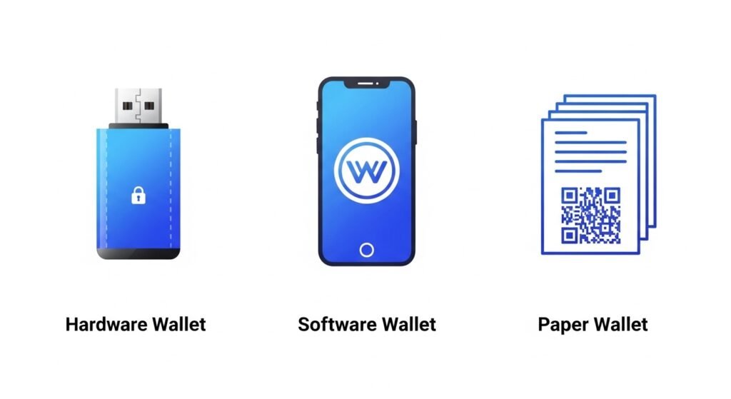 Hardware and software wallets for XRP