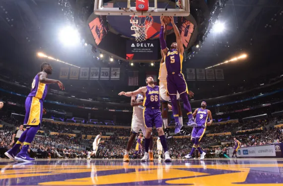 Los Angeles Lakers in action during October 2025 home game at Crypto.com Arena